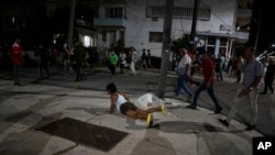 Una protesta el 1ro de octubre de 2022, en El Vedado, La Habana. (AP/Ramón Espinosa).