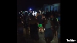 Protesta en Las Tunas este sábado. (Captura de video/Twitter)