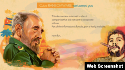El sitio de filtraciones de Cuba Ransomware.