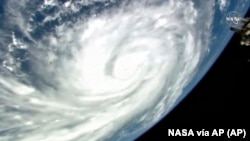 Vista satelital del huracán Ian.