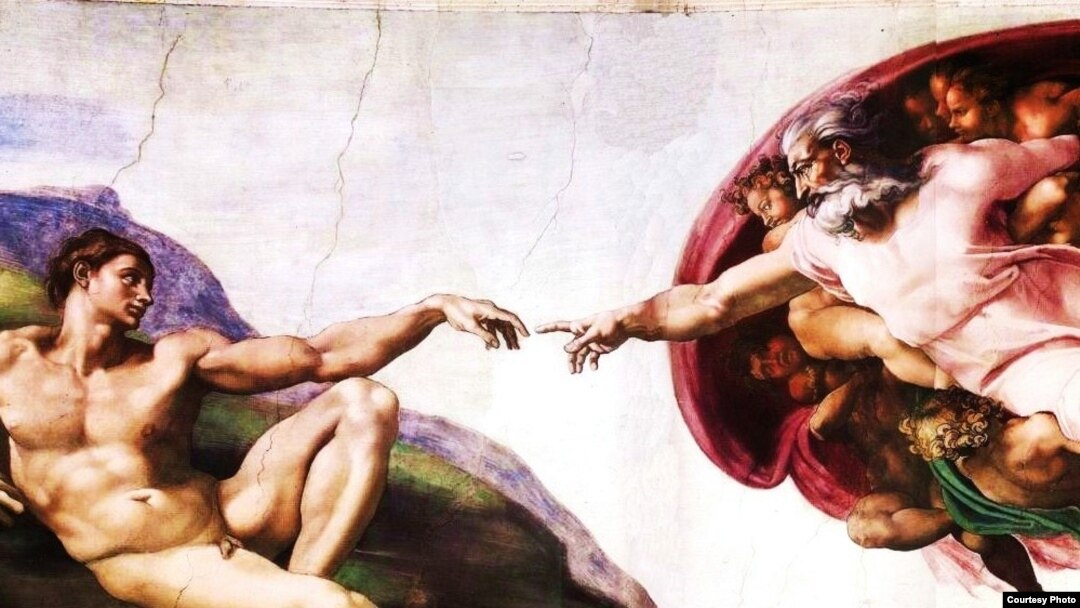 "La creación de Adán", Miguel Ángel, 1511