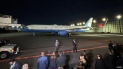 Avión de la vicepresidente de Estados Unidos a su llegada a la Ciudad de México