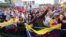 Venezolanos en el exilio durante una protesta en Doral, Miami. Foto OCB/ Roberto Koltun.