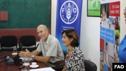 Theodor Friedrich y Laura Melo, funcionarios de Naciones Unidas, en La Habana.