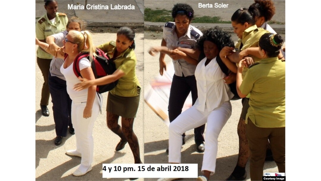 Domingo 143 de represión contra las Damas de Blanco en La Habana.