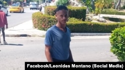 Lismani Acosta Gómez, de 19 años, detenido durante un cacerolazo contra los apagones en Guanabacoa.