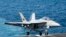 Avion F/A 18F que participa en los ataques contra las posiciones del EI