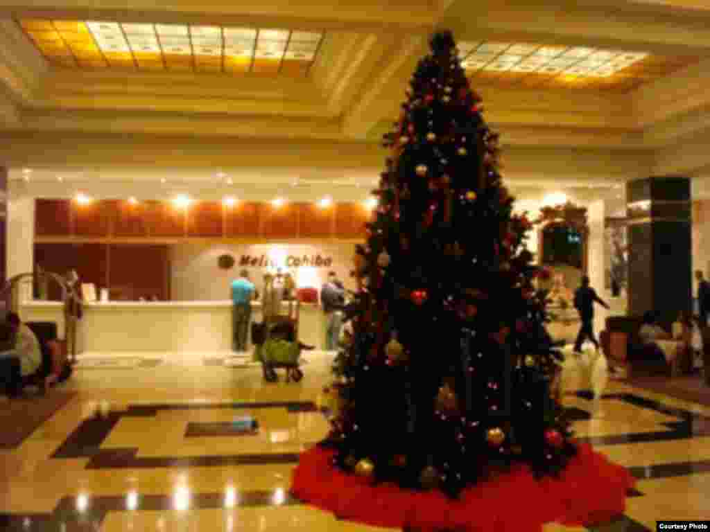 Arbol navideño en el Hotel Melía Cohiba de La Habana