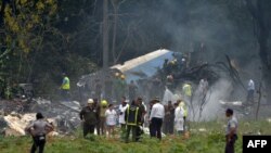 Restos de la nave de Global Air que se estrelló el 18 de mayo de 2018, tras despegar del Aeropuerto Internacional José Martí, en La Habana. (Foto: AFP/Yamil Lage/Archivo)