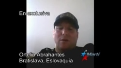 El oficial del Ministerio del Interior de Cuba, Ortelio Abrahantes desde Bratislava.