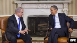 Fotografía de archivo del presidente de Estados Unidos, Barack Obama (d) y el primer ministro de Israel, Benjamín Netanyahu (i). 