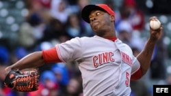 Aroldis Chapman, lanzador zurdo de los Rojos de Cincinnati.