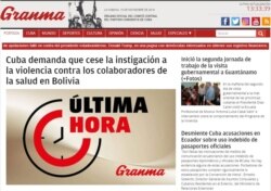 Así publica el periodico Granma la declaración del Ministerio de Relaciones Exteriores de Cuba.