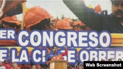 Maduro en la clausura del congreso obrero.