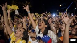 Marcha opositora en Caracas