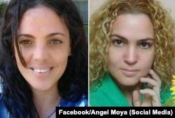 Las hermanas Angélica (izq.) y María Cristina Garrido, presas políticas cubans. (Facebook/Angel Moya)