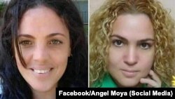 Las hermanas Angélica (izq.) y María Cristina Garrido, presas políticas cubans. (Facebook/Angel Moya)