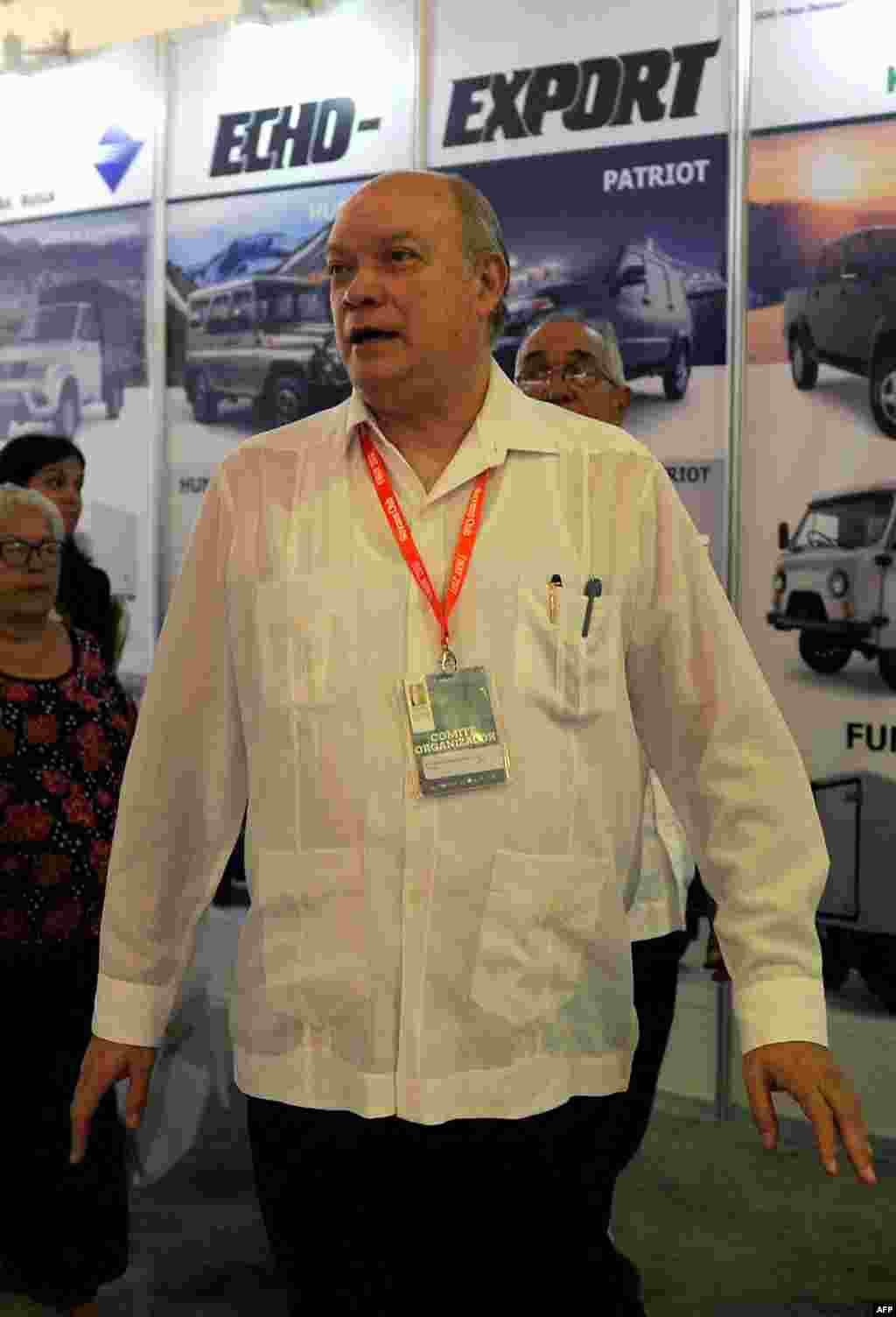 Rodrigo Malmierca, ministro de Comercio Exterior e Inversión Extranjera en la Feria de La Habana. 