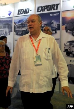 Rodrigo Malmierca, ejerció como ministro de Comercio Exterior e Inversión Extranjera. En la foto, participa en la Feria Internacional de La Habana, celebrada en octubre de 2017.