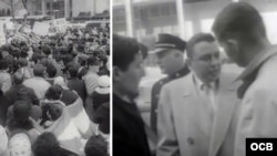 Manifestación realizada en New York frente a las Naciones Unidos en abril de 1963.