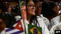 Médicos cubanos en Brasil, en noviembre de 2018. (Photo by Marcelino Vázquez/ACN/AFP)