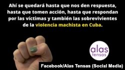 Una de las imágenes de la campaña contra los feminicidios en Cuba y por una Ley Integral contra la Violencia de Género. (Facebook/Alas Tensas)