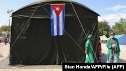Médicos cubanos en Haití, en una imagen de archivo. (Stan Honda/AFP/File)