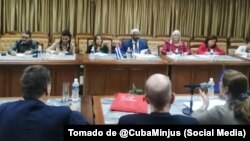 Oscar Silvera Martínez, ministro de Justicia de Cuba, publicó fotos del encuentro con representantes de UE. 