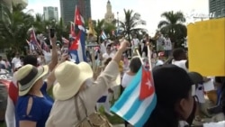 Info Martí | Miami se lanzó a las calles en solidaridad con el 15N y contra la represión en Cuba
