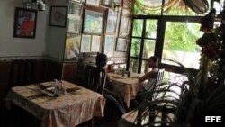 Foto de archivo de un paladar en Cuba