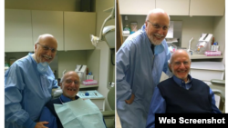 Alan Gross junto a su dentista.
