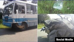 Accidente en la carretera de Velasco a Holguín. (Daniel Ferras/Facebook)