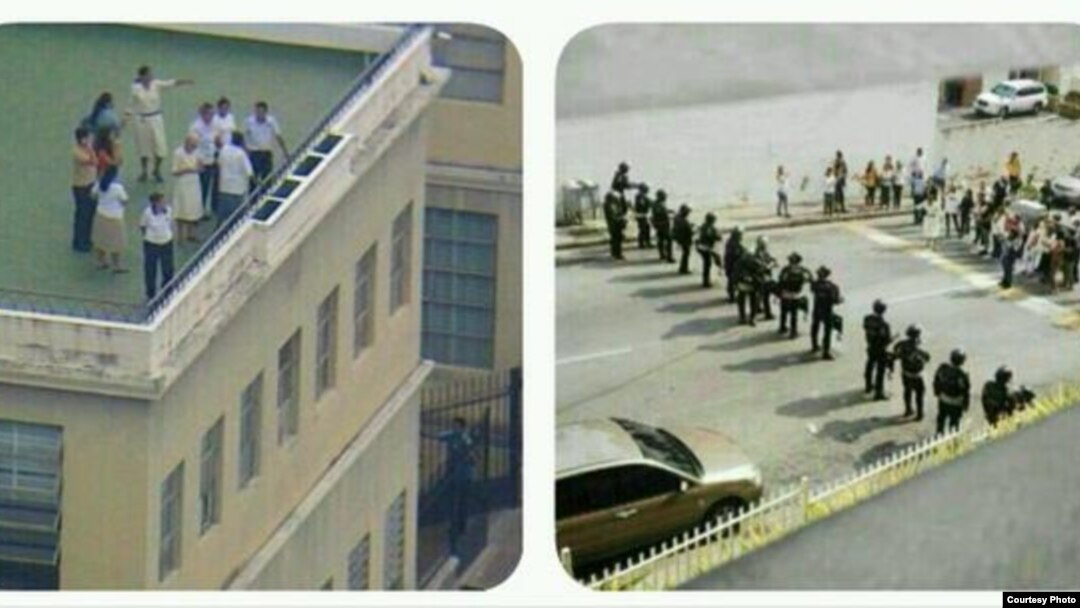 La monja Sor Zulay se enfranta a militares en Venezuela.