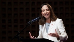 María Corina Machado ofrece una rueda de prensa en Caracas tras regresar a Venezuela
