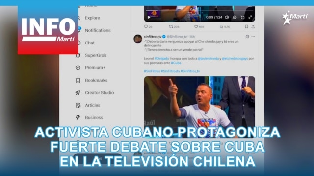 Activista cubano protagoniza fuerte debate sobre Cuba en la televisión chilena - mayo 26, 2026