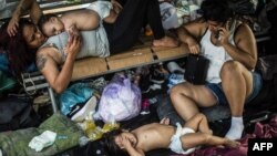 Los niños de la caravana de migrantes, la cara más triste del éxodo de hondureños.