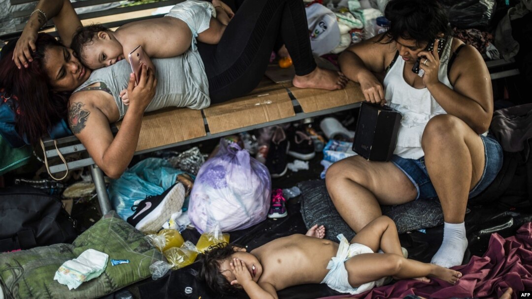 Los niños de la caravana de migrantes, la cara más triste del éxodo de hondureños.