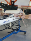 El drone iraní Mohajer-2 UAV ensamblado en la Mase Aérea El Libertador .