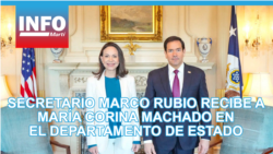 Secretario Marco Rubio recibe a María Corina Machado en el Departamento de Estado