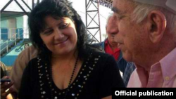 El primer vicepresidente de los Consejos de Estado y de Ministros, José Ramón Machado Ventura acompañado de la primera secretaria del Comité Provincial del Partido Comunista de Cuba, Lidia Esther Brunet Nodarse.