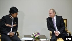 Putin y Morales en Cumbre del Gas en Teherán.