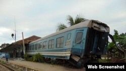 Accidente ferroviario en Sancti Spiritus