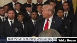 El presidente Trump recibió a los campeones de la Major League Soccer 2025 - Inter Miami CF.