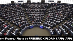 Parlamento Europeo en Strasbourg, Francia. reunido en 2018. FREDERICK FLORIN / AFP