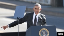 Obama señaló que sería un "error" concluir que el racismo ha sido desterrado y que la labor de los hombres y mujeres que participaron en la marcha de Selma se ha completado.