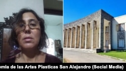 La profesora Natacha de la Torre Fariñas, exdocente de la Academia de Artes Plásticas San Alejandro en La Habana