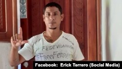 El activista de la UNPACU, Erick Terrero. 