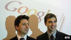 Larry Page (i) y Sergei Brin (d) cofundadores de Google