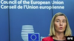  La alta representante de la Unión Europea (UE) para la Política Exterior, Federica Mogherini.