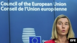  La alta representante de la Unión Europea (UE) para la Política Exterior, Federica Mogherini.